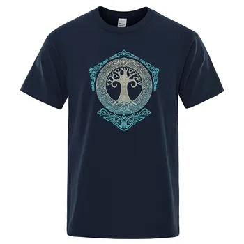 Yggdrasil marškinėliai Pasaulio Medis Vyrų Mados Viršūnes Modelis Tee 2020 Metų Vasaros Medvilnės Marškinėliai Odin Aesir Šiaurės šalių Mitologija Vyrų Marškinėlius