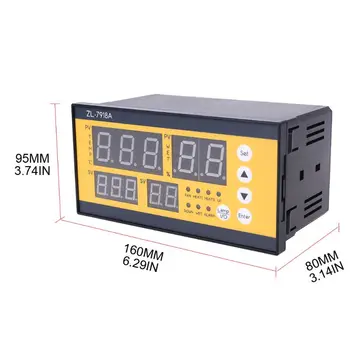 ZL-7918A Automatinis Inkubatorius Valdytojas 100-240V LCD Tem Drėgmės Kontrolė XM 18 Termostatas Šilumos Reguliatorius Sandėlio naujas