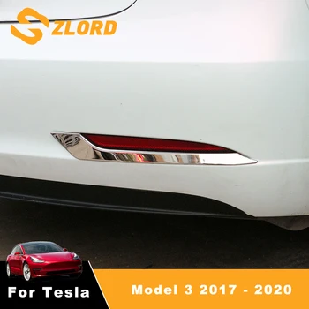 Zlord Automobilių Uodega, Priešrūkinis Žibintas Dekoratyvinis Dangtelis Tesla Model 3 2017 - 2020 Auto Galiniai Rūko Šviesos Lempos, Apsaugos, Apdailos Lipdukas