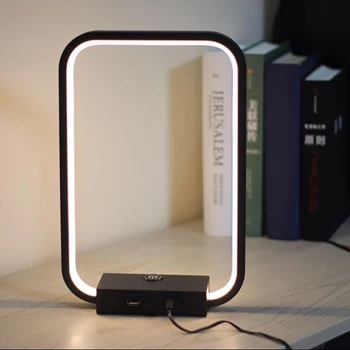 Šiuolaikinių LED Stalo Lempa Juodas Akrilas Aikštė Minimalistinis Stalas Lempos Touch Pritemdomi Miegamojo, Naktiniai staleliai, Lempa Akių-apsaugoti Skaitymo Šviesa