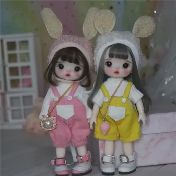 Šlifuota BJD doll Mini lėlės vertus sudaro veido lėlės 17cm lėlės pardavimo su drabužiais