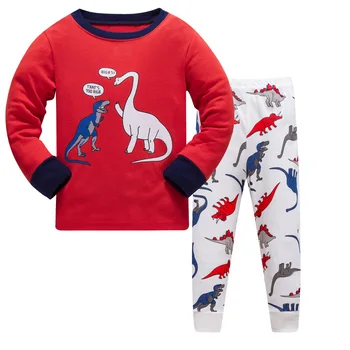 Šokinėja Metrų Rudenį, Pavasarį Dinozaurų Namų Berniukų Drabužiai Kūdikiams, Vaikams, Drabužiai Animacinių Filmų Topai+ Kelnės Pižama Sleepwear Komplektus, Rinkinius