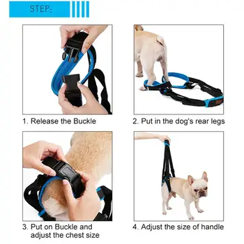 Šuo, Pakelkite Diržas už Nugaros Reguliuojamas Kojų, Kėlimo Diržai, už Užpakalinių Kojų Padėti Silpnos Kojos Stovi Pagalbos Padėti Pajungti