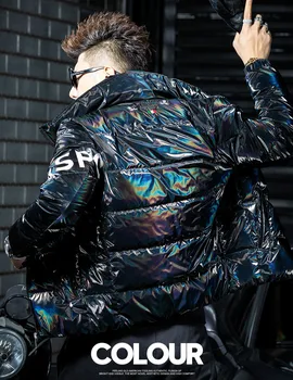 šviesus, su kuriomis susiduria Down Jacket Mens 2019 Naujas Išgalvotas Mados Vyrų Lengvas Vyrų Žiemos Mados Ančių Pūkų Paltai Vyrams