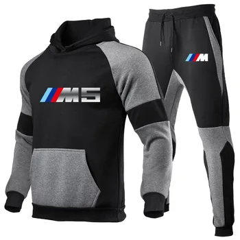 Žiemos 2020 naujas vyrų kostiumas sportinis kostiumas, dviejų dalių hoodie + kelnės Bėgiojimas naują atsitiktinis fitneso sporto vadovas