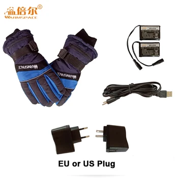 Žiemos USB Vertus Šilčiau Elektros Šilumos Pirštines, Įkraunama Baterija, Šildomas Pirštines, Dviračių, Motociklų, Dviračių, Slidinėjimo Pirštines, Unisex
