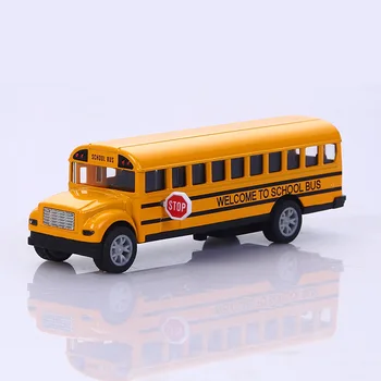 1:16 Vaikų Mokyklos Autobusas Žaislas Lydinio Traukti Atgal Diecast SUSTABDYTI Automobilio Modelio Aukštos Kokybės Modeliavimas Žaislas Automobilis Berniukas Gimtadienio proga TY0488