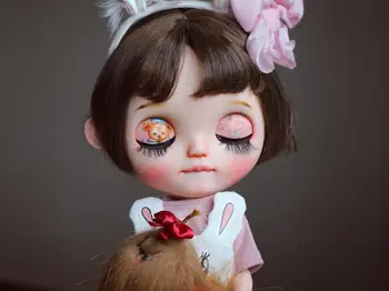 1/6 BJD 30CM Lėlės, žaislai, 19 bendras Aukščiausios Kokybės Kinijos BJD Doll Kamuolys Bendras Lėlės Cute girl su rudos spalvos trumpais plaukais pouting blyth