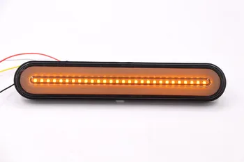 1 Pora LED Priekabos Sunkvežimių Stabdžių Žibintas atsparus Vandeniui Neon Halo Žiedo Uodega ir Stabdymo Sustabdyti savo Ruožtu Šviesos Eilės Teka Signalo Šviesos Lempos