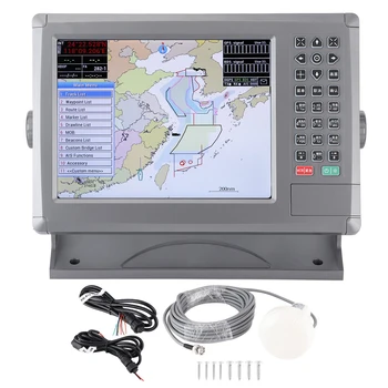 10.4 Jūrų GPS Diagramos Braižytuvai Laivo Navigacijos LCD Ekranas IPX6 Vandeniui su Garso Perspėjimas apie XINUO-ŽEMĖLAPYJE C-Žemėlapyje