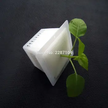 10X Black kvadratinėmis Puodą Ju Taurės Krepšelį + Klonas Klonavimo Apykaklės Putų Įterpti Hydroponic Augalų Lapinių Daržovių Auginti D 43*43mm