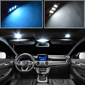 11pcs Baltos T10 Lemputės, LED Automobilių Šviesos Interjero Rinkinys, Skirtas 