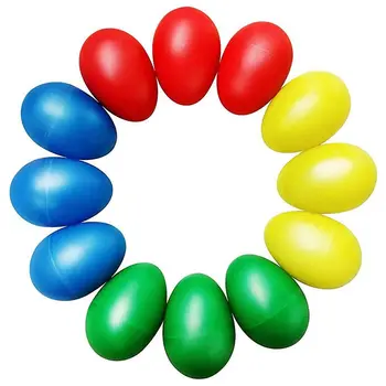 12pcs Plastikinių Kiaušinių Populiarias Rinkinys su 4 Skirtingų Spalvų,Mušamieji Muzikos Kiaušinių Marakai, Vaiko, Vaikams, Žaislai