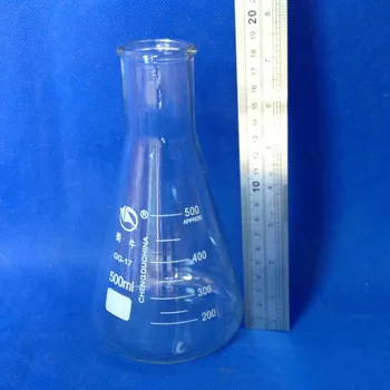 1PC Erlenmejerio Borosilikatinio Stiklo Kolba, Siauru Kaklu, Kūgio formos Trikampio Kolbą Laboratorinės Cheminės Įrangos 50 Ml-1000ml