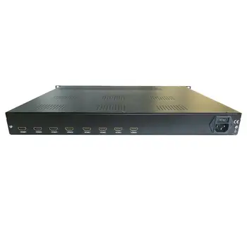 1U rack 8-channel HD-MI, kad ISDB-T/DVB-T/ATSC/DVB-C H-D skaitmeninis TV kodavimo moduliatorius Kabelis, front-end įranga