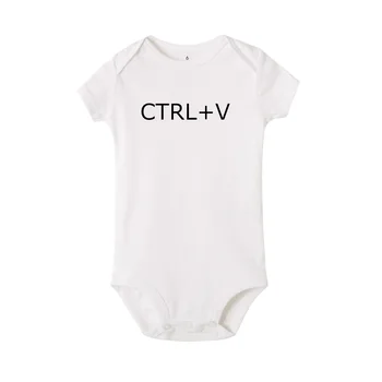 1pc Ctrl+C ir Ctrl+V Atspausdinta Atitikimo Tėtis T-shirt Baby Bodysuit Puiki Dovana Tėvo Diena Įsigyti Atskirai Šeimai, Drabužiai