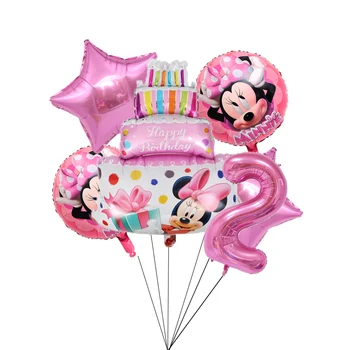 1set Mickey Minnie Mouse Pyragą Folija Balionas 32inch Skaičius Balionas Gimtadienio Dekoracijos Vaikams, Kūdikio Dušas Šalis Balionu, Žaislai