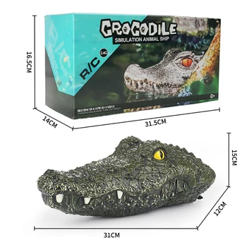 2.4 G 4 Kanalų RC Krokodilo Galva Nuotolinio Valdymo Laivu Modeliavimo Krokodilo Galva Įdomus Išdaiga Žaislus, Elektros Krokodilas Valtis Modelis