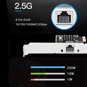 2.5 G Tinklo Adapteris PCIe1X 2.5 G Lan Card su Realtek8125,Tinklo Žaidimas Tinklo plokštė