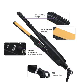 2 in 1 Mini Professional Hair Curler Plaukų ištiesinimo priemonės Butas Geležies Plaukų Tiesinimo Gofruotosios Geležies Plaukų garbanojimo Žnyplės Stilius Įrankis
