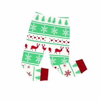 2018 Kalėdų Sleepwear Berniukų, Mergaičių Žalia Raudona Kalėdų Pižama Rinkiniai Tinka 1-8 Metų Vaikas, Vaikai Elnias Pijamas Pižamos