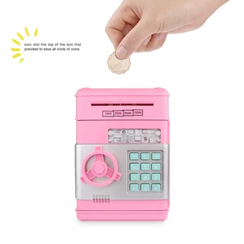 2020 Elektroninių Piggy Bank ATM Slaptažodį taupyklė Pinigų Monetų Taupymo BANKOMATŲ Banko seifo Auto Pažymėkite Popierinių Banknotų Dovana Vaikams
