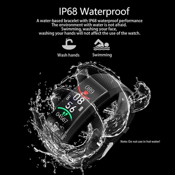 2020 Kūno Temperatūra Smart Apyrankę IP68 Vandeniui Širdies ritmo Monitorius Smartband Sporto ir Sveikatos Sekimo Apyrankės Grupė Sportas