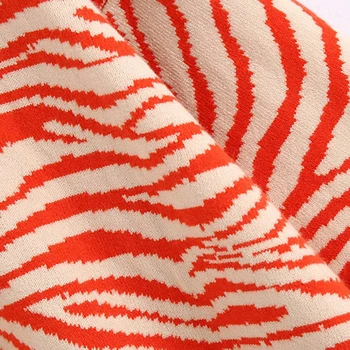 2020 M. Pavasarį, Rudenį Moterų Mados Derliaus Zebras Spausdinti Knittted Džemperis Cardigan Atsitiktinis Palaidų Striukę, Paltą Moteris Outwear Viršūnės