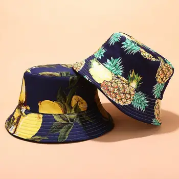 2020 Naujas Žvejo skrybėlę Kibiro Kepurę Unisex Mados Atogrąžų vaisių spausdinti Vyrai Moterys Vakarų stiliaus šiltas vėjo, Saulės skrybėlę lauko