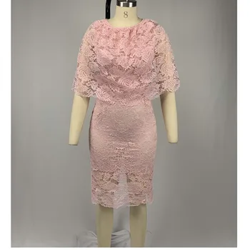 2020 Populiarus, moterų drabužiai apvalios kaklo nėrinių iškirpti slim suknelė