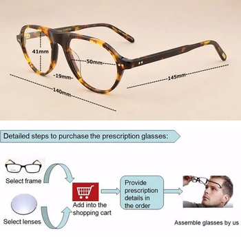 2020 Retro Apvalių akinių rėmeliai mens akiniai vyrų akinių rėmeliai Derliaus Prekės kompiuterių recepto trumparegystė akinius Vėpla 5406