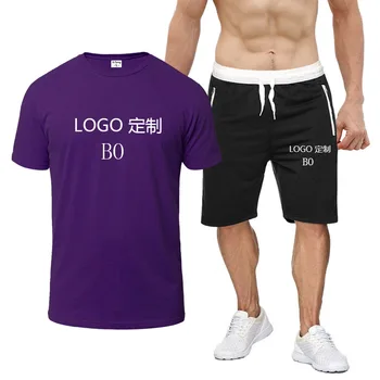 2020 Sprogimo Modeliai Banga Prekės vyriški trumparankoviai marškinėliai Atsitiktinis Sportinis Kostiumas Penkių taškų Šortai + Vyrų Madinga Kostiumas