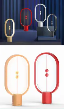 2020 m. Atnaujinti HENGPRO Balansas Naktį Šviesos Nešiojamų Elipsės Magnetinio ore Jungiklis LED Stalo Lempa Touch Tamsos Namų Dekoro