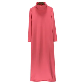 2020 m. Moteris Rudens-Žiemos Megztinis Sukneles Golfo Seksualus Bodycon Ilgai sustorėjimas, šilta Suknelė plius dydis suknelė S-5XL 6XL vestidos