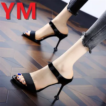 2020 metų Vasaros kulno Aukštakulnius Sandalus 8CM lady Siurbliai klasika slydimo Batų Sexy Moterys šalis Vestuvių batai Basutės