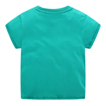 2020 metų vasaros vaikų trumpomis rankovėmis T-shirt Europos ir Amerikos medvilnės vaikų marškinėliai berniukams ir mergaitėms dinozaurą T-shirt