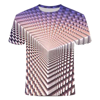 2020 nauja psichodelinio trimatis sūkurinių srovių, T-marškinėliai, vyriški vasaros vertigo 3D atspausdintas T-shirt 3D T-shirt viršuje Trišakis 110-6XL