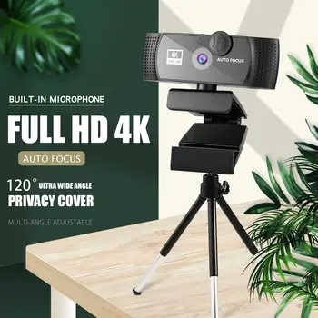 2021 Web Kamera 4K 2K 1080P Kamera, Kompiuteris PC Web Cam Auto Focus Nešiojamas Fotoaparatas Skirtas 