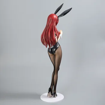 2021 naujas Išlaisvinti Fairy Tail Erza Scarlet Bunny Girl Anime Pav Seksuali Mergina, PVC Veiksmų Skaičius, Žaislų Kolekcijos Lėlės Modelio Dovana