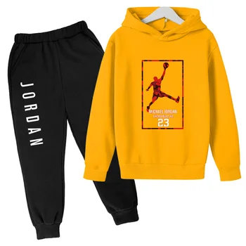 2021 vaiką 23 Sportinės aprangos Mados prekės ženklo Spausdinti berniukas/mergaitė hoodies Puloveris Hip-Hop vaikas tracksuit Palaidinės Berniukų kostiumas 100cm-160cm