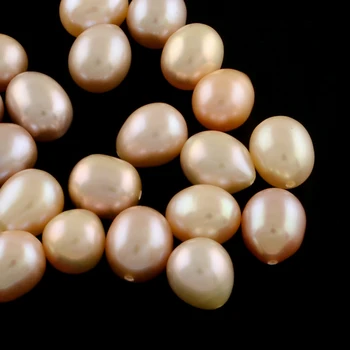 20pcs Gamtos Kultūringas Gėlavandenių Perlų Ryžių Rutuliukai 9~10 mm Pusė Gręžti Granulių papuošalai priėmimo 