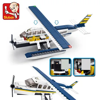 214Pcs Z-Vandens Lėktuvas, Orlaivių Konstruktorius Modelis Statybinių Blokų Rinkinius 