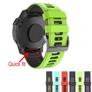 22 26MM Quick fit Watchband Dirželis Garmin Fenix 6X 5X Pro 3 Žiūrėti Silikono Easyfit Riešo Juostos 