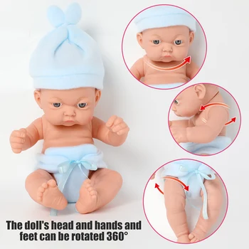 26CM viso kūno silikono bebe Reborn Lėles 10inch vandeniui Boneca vonia Realus premie naujagimiui Lėlės, žaislai mergina dovana