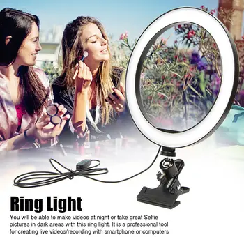 26cm Žiedas Lempa LED Selfie Šviesos Žiedas su Stovu Fotografijos Ringlight Mobiliojo Telefono, Kad TikTok 