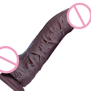 27cm Ilgio Didžiulis Dildo Vibratorius Sextoys Suaugusiųjų Varpos Moterų Tikroviškas Dildo Rudos spalvos Storas Dirbtinis Penis Penis G Spot Vibracijos