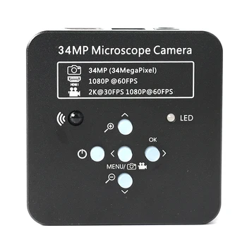 2K 34MP 1080P 60FPS HDMI USB Elektroninės Pramonės Mikroskopo vaizdo Kamera 0,5 X Okuliaro Adapteris 30mm/30,5 m Žiedą ir Telefoną PCB Remontas