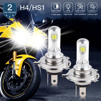 2VNT LED Automobilio Rūko Lemputės A18T10 H1 H3 H4 H7, H11 880 881 9005 9006 BA20D P15D BA15S BAY15D Motociklo priekinis žibintas