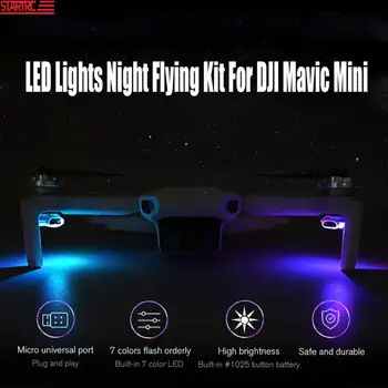 2vnt Mavic Mini LED Žibintai Naktį Plaukioja Rinkinys Signalo Žibintai Septynių Spalvų PASIDARYK pats Pasirenka DJI Mavic mini Drone Priedai