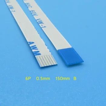 2vnt/daug FFC FPC plokščias lankstus kabelis 0,5 mm žingsnio 6 pin 6PIN Atvirkštinio Ilgis 150mm 15 cm, Plotis 3,5 mm Juostelės Flex Kabelis